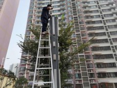 怡欣花园集中检修园区公共照明，照亮业主回家之路